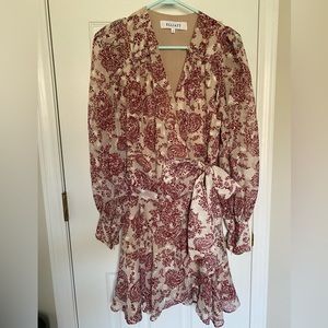 Elliat red and cream dress